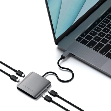 Satechi alt Satechi Aluminium 4-porttinen USB-C-sovitin