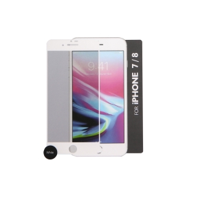 GEAR Suojalasi 3D iPhone 6/7/8/SE 2/3 gen Platinum valkoinen